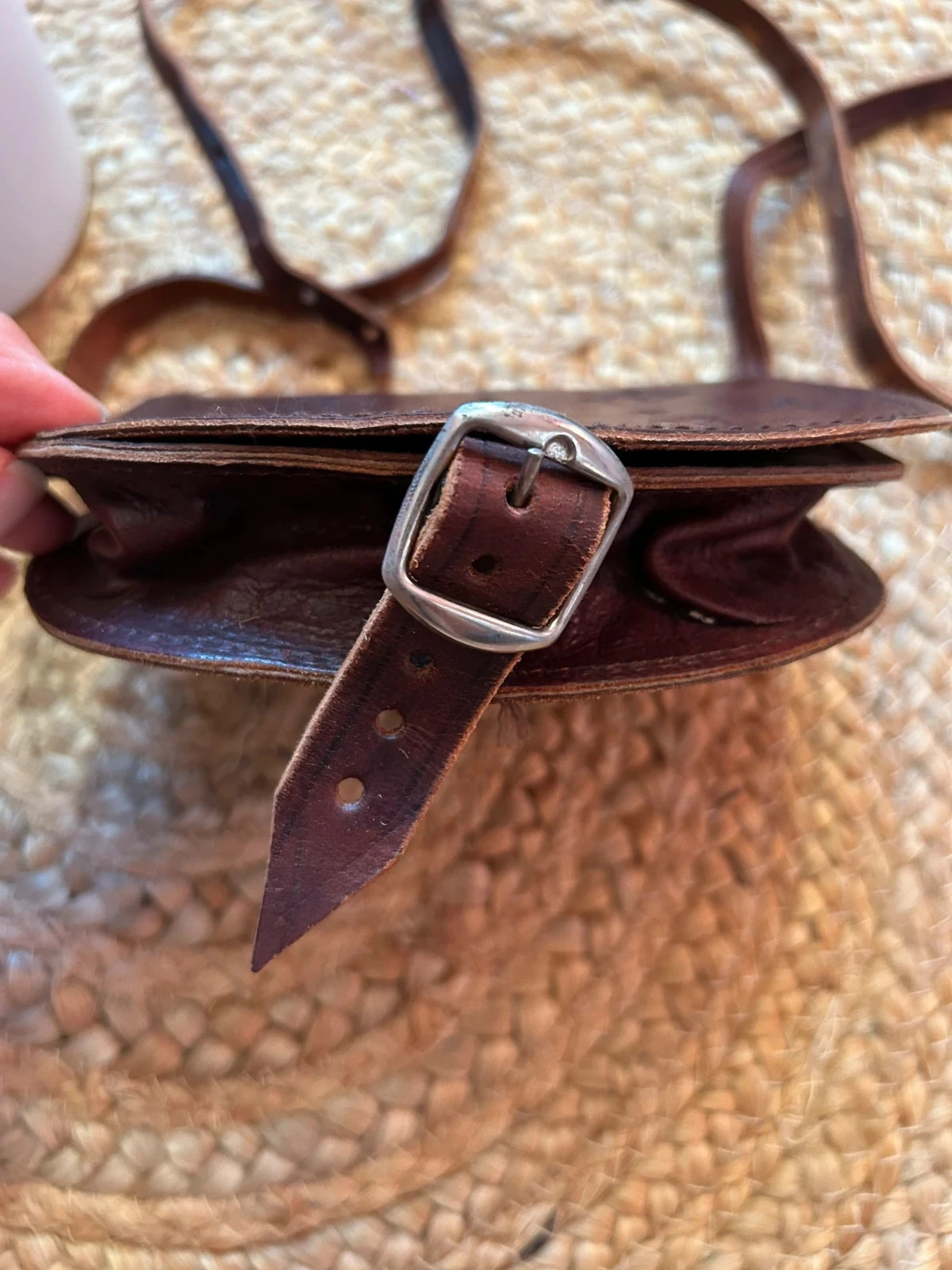 🤎🌿Mini saco artesanal 100% couro marroquino boêmio étnico Handcrafted Moroccan leather mini bag🌿🤎 – photo 5